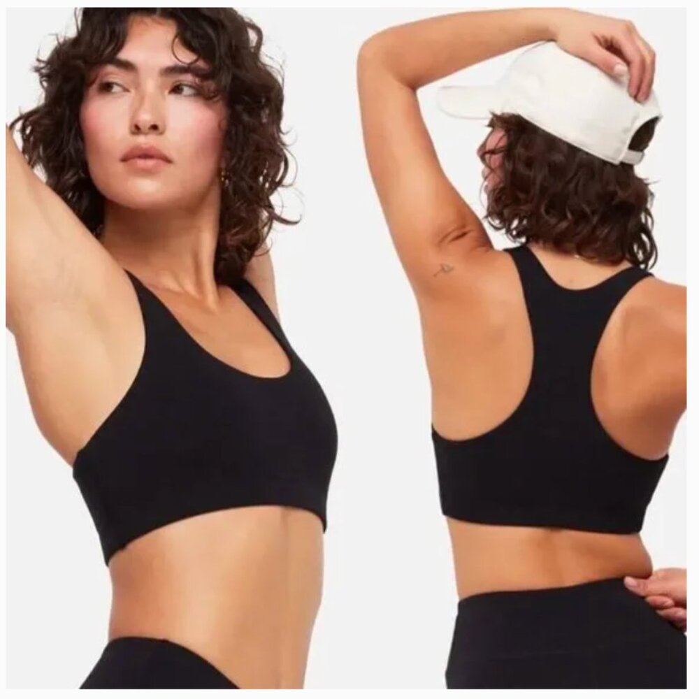 NWOT MATE the Label Organic Stretch Sports Bra Black XS